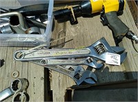 5 adjustable wrenches 6"-15"