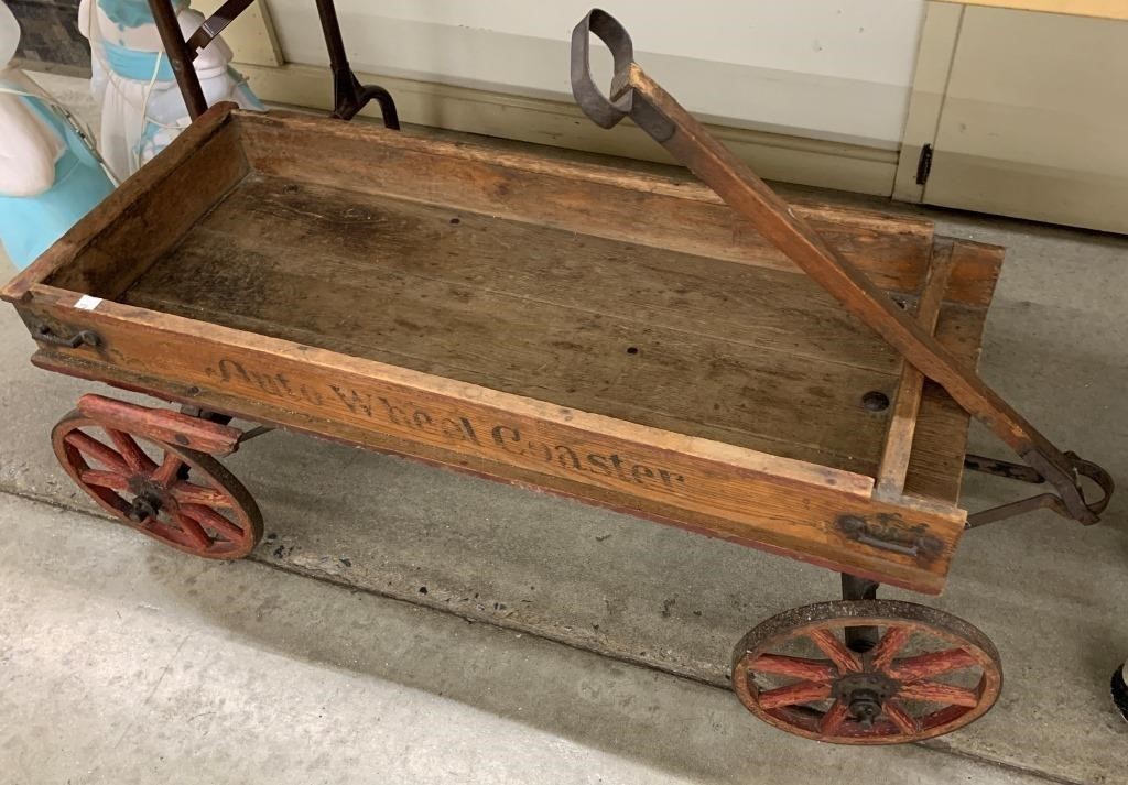 Wooden “Auto Wheel Coaster” Wagon