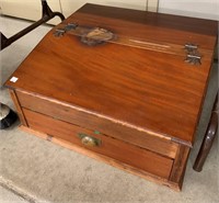 Antique Double Sided Slant Front Table Top Desk