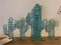 Glass Cactus Decor