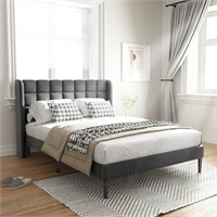 HAOARA Queen Bed Frame  Dark Grey