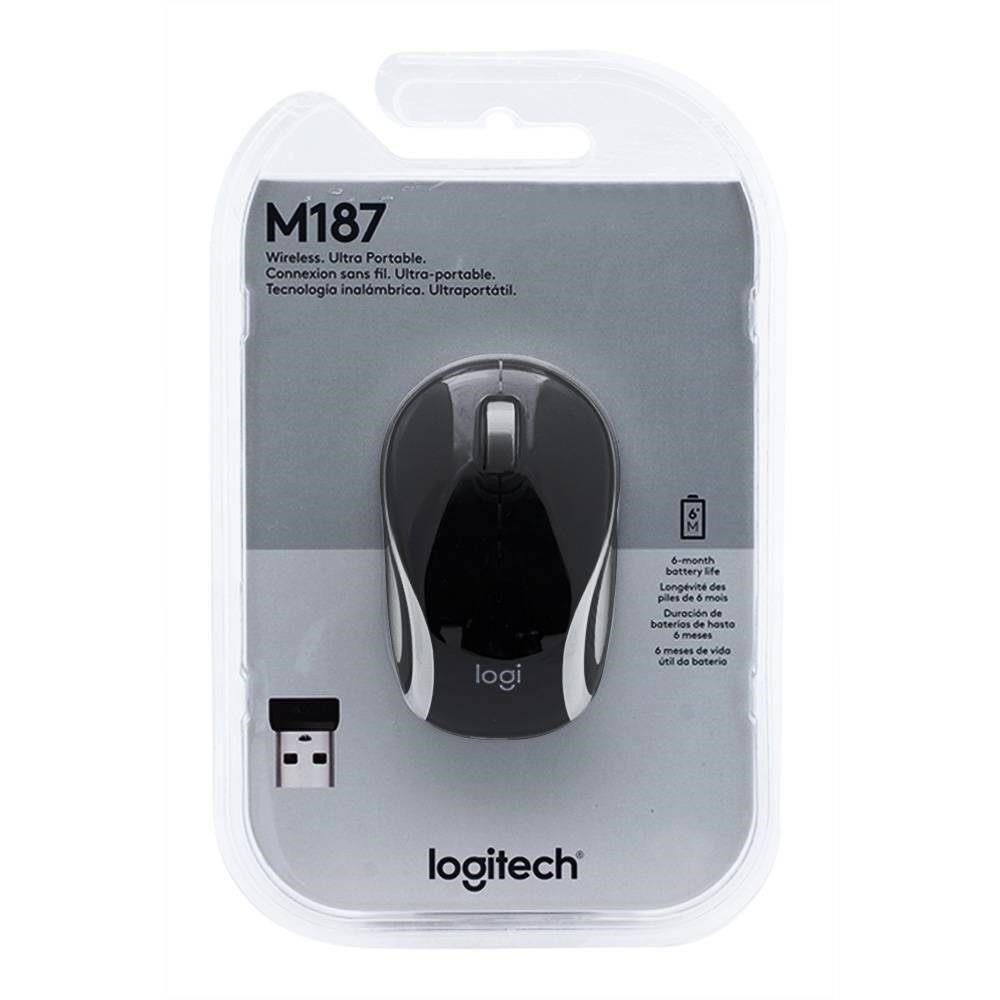 Logitech Wrls Mini Mouse M187  Black