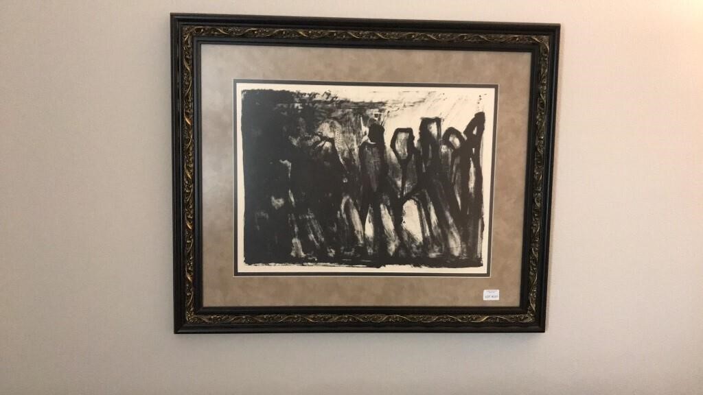 Framed print of horse race