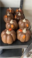 8 Ceramic Pumpkins