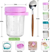 SUREHOME Overnight Oats Containers w/Lids&Spoon