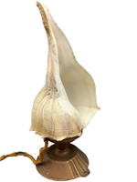 Art Deco Large Horse Conch Shell Lamp