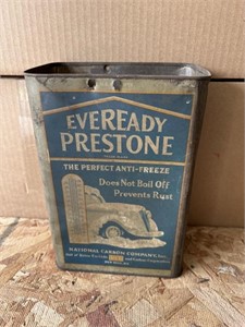 Vintage Eveready Prestone antifreeze one gallon