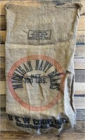 Michigan Navy Beans Burlap Sack