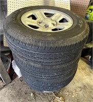 4 GOODYEAR TIRES ON JEEP RIMS
