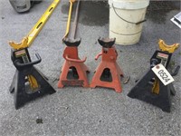 (2) CRAFTSMAN 3.5 TON JACK STANDS AND (2) SMALLER