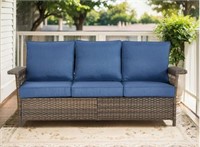 VERY NICE! OUTDOOR PATIO WOVEN RATTAN COUCH