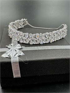 128.65 TCW Swarovski Style Crystal Bracelet