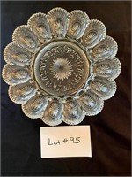 L.E. Smith Sandwich Pressed Glass Egg Plate