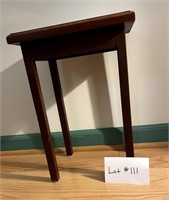Wood Accent Table w/ Glass Insert