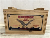 Wooden ammo box federal hi power empty