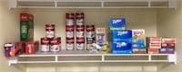 Pantry Shelf; Soups, Jell-O, Storage Bags