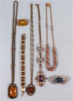 C. 1910's-20's Glass Rhinestone Costume Jewelry