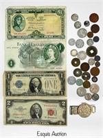 US & World Currency- Coins & Banknotes Silver