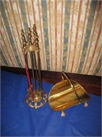 fireplace basket and tools