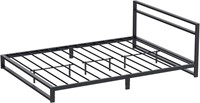 Metal Platform Bed Frame with Headboard Queen