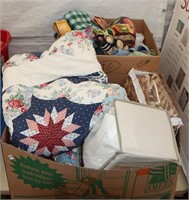 (2) Boxes of Blankets & Linens