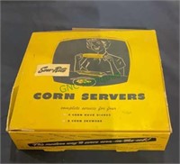 Vintage corn servers - husk dishes and corn