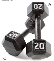 CAP Barbell Black Cast Iron Hex Dumbbell | 5-120