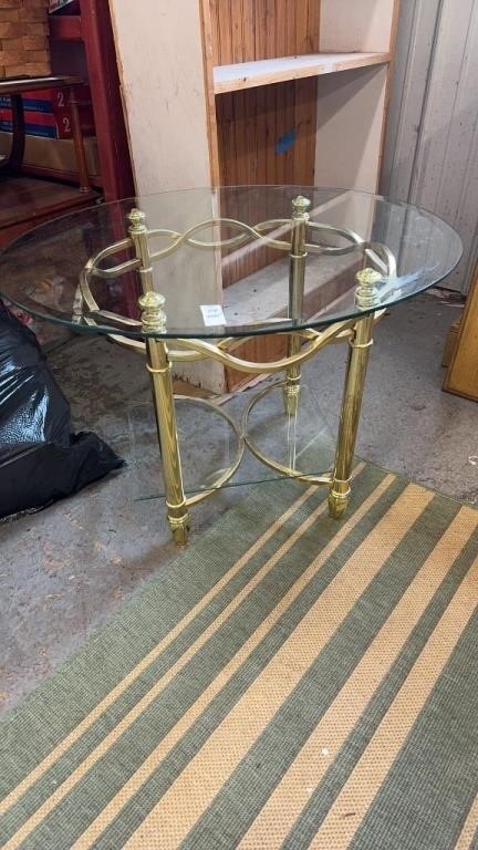 Golden Glass End-Table 23in x28in x20in