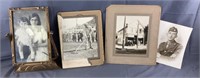 4 Vintage Photographs - 1 In Wood Frame