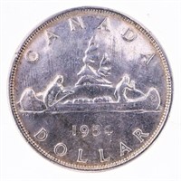 Canada 1954 Silver Dollar