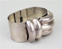 Sterling Silver Mexican Cuff Bracelet.