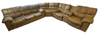 Ashleys Furniture Leather Three Piece Sectional