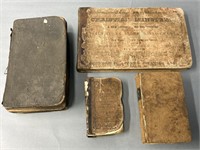 4 Antique Leatherbound Antiquarian Books