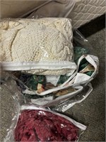 large bag of placemats, stocking etc lace,tapestry