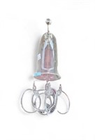 Small Blown Glass ? Hanging Bell Decoration.