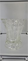 Vintage 6 inch zipper style glass vase
