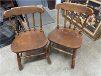 (2) Virginia House Maple Dining Chairs