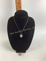 Stunning AMCO sterling & AB rhinestone necklace &