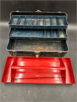 Red Tool Caddy & Metal Tool Box