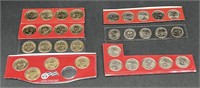 (N)  US $1 Coins Obverse Face 1-16 US Presidents,