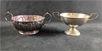 Two Silver Plated Footed Bowls