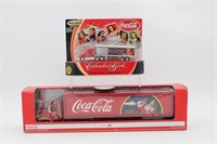 (2) Die Cast Tractor Trailer Semi Trucks Coca-Cola