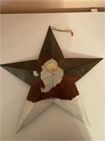 Primitive Santa metal star