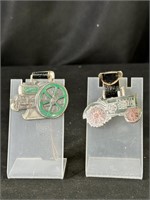 Pair of Farm Equipment Watch FOBs w/2 FOBs OTM