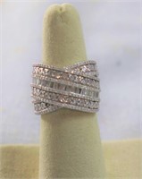 Diamond baguette estate ring