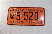 Orange Canadian license plate