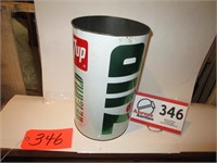 J. L. Clark 7-UP Waste Can 15" Tall