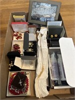 (1) Flat of Costume Jewelry - Includes a Small