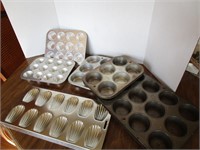Baking pan selection; muffin pans by Comet,
