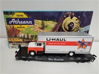 HO Athearn Heavy Duty Flatcar With UHAUL Model